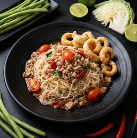 タム・センレック・ムーヨー Spicy Vermicelli Salad with Pork