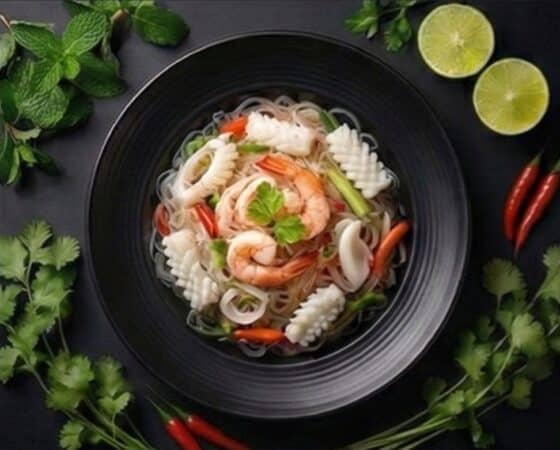 ヤムウンセンタレー 海鮮の春雨和え Spicy Seafood Glass Noodle Salad