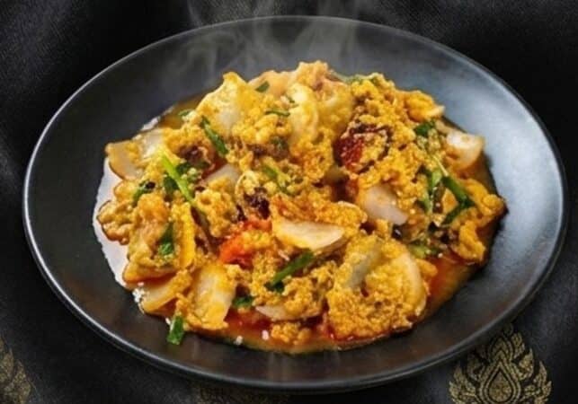 ソフトシェルクラブのカレー炒め Soft Shell Crab Curry Stir-fry