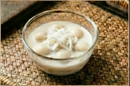 บัวลอยมะพร้าวนมสด ココナッツミルクブアロイ ココナッツミルク白玉 Coconut Milk with Rice Dumplings